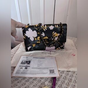NWOT Authenticated Floral Leather Ferragamo Bag